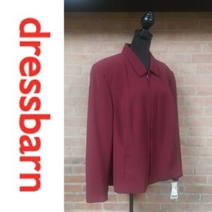 Dressbarn | PLUS Zip-Up Wine Business Blazer - 24W